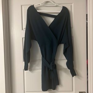 Classy Green Sweater mini dress